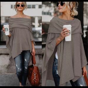 Irregular Hem Poncho